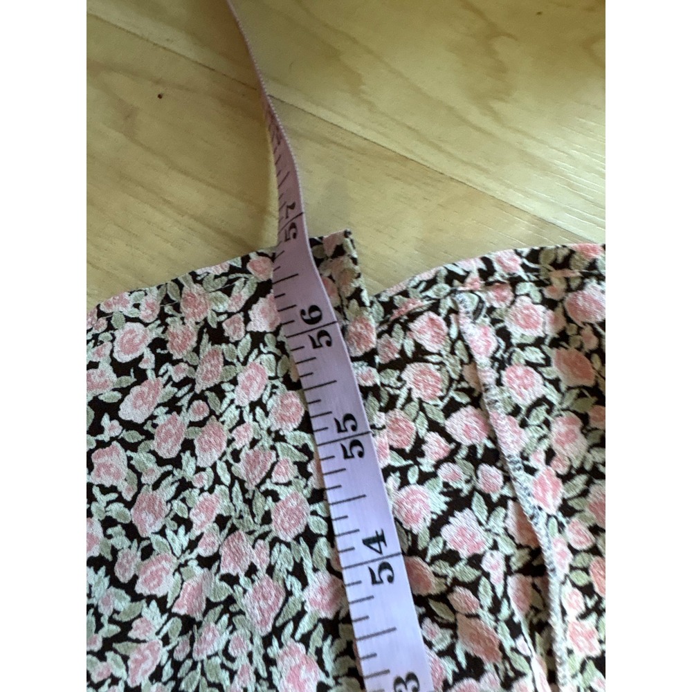 For Love & Lemons Hailey Pink Floral Print Maxi Dress Size Small Slits - Picture 7 of 8